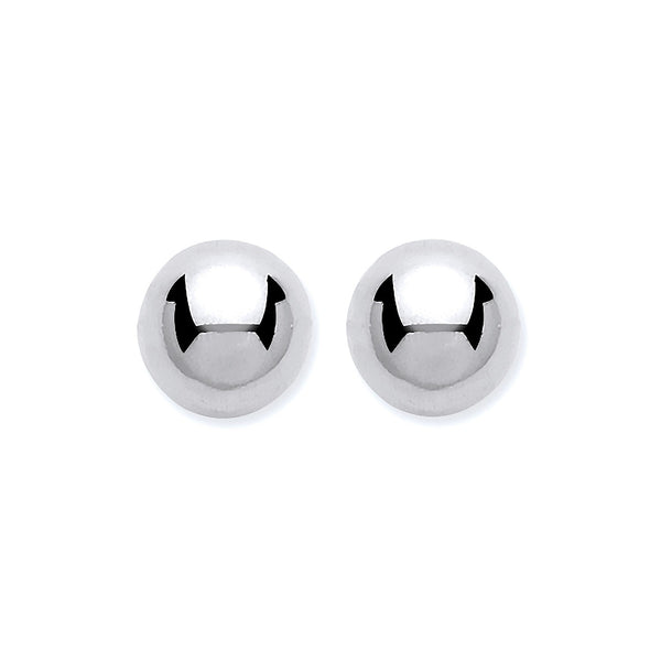 Ball Studs 5mm - 9ct White Gold - Hanratty Jewellers