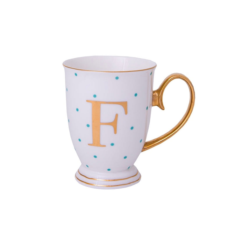 Bloomsbury mug with Gold Monogram
