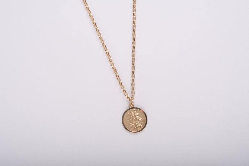 St. Christopher Necklace - 9ct Yellow Gold
