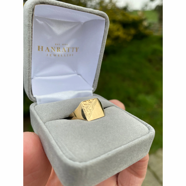 Square Signet Ring - 9ct Yellow Gold