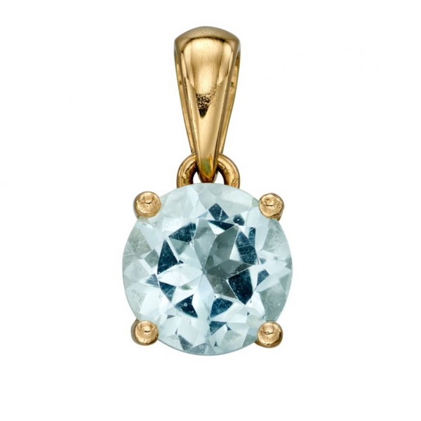 March Birthstone Pendant - 9ct Gold