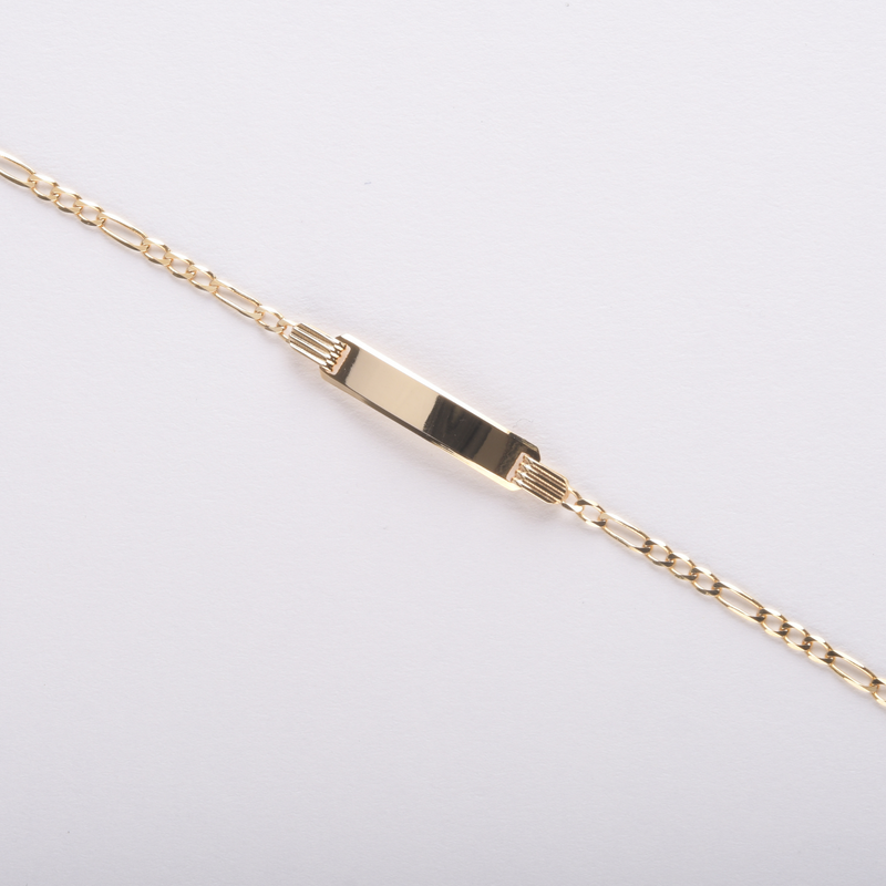 Baby/Ladies Figaro ID Bracelet - 9ct Gold Christening Baby gift baby shower