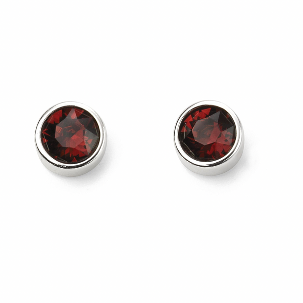 January Birthstone Stud Earrings - Sterling Silver - Hanratty Jewellers