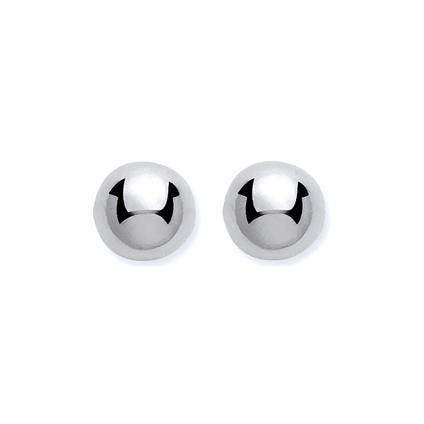 Ball Studs 4mm - 9ct White Gold - Hanratty Jewellers