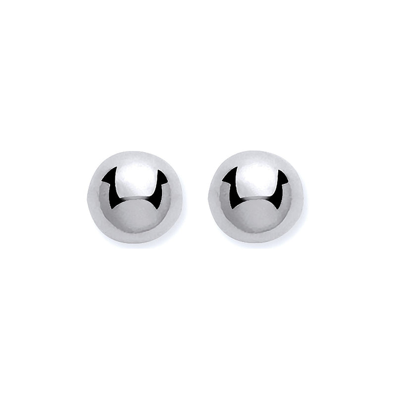 Ball Studs 4mm - 9ct White Gold - Hanratty Jewellers