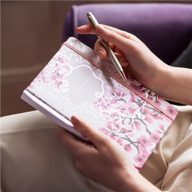 ‘Chic to Chic' Pink Hardback Notebook - NEWBRIDGE SILVERWARE