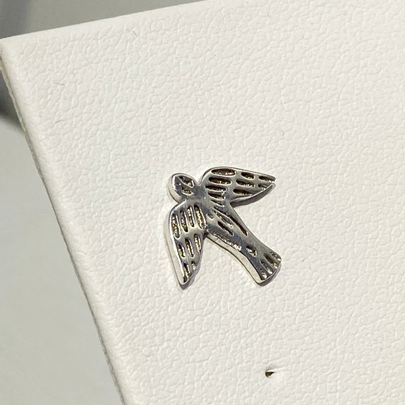 Confirmation Dove Tie Tack Pin - Sterling Silver