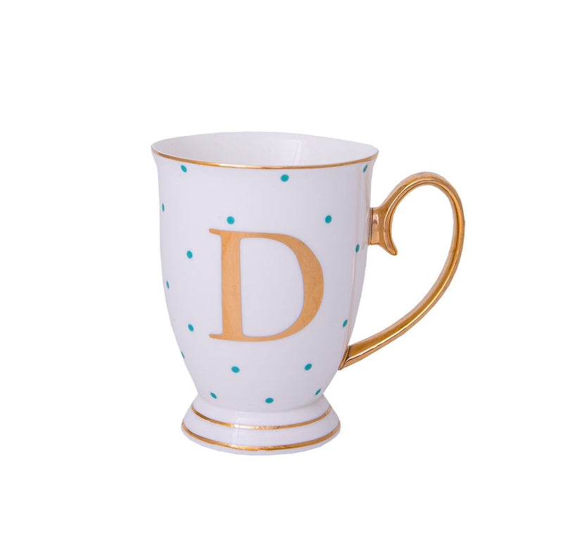 Bloomsbury mug with Gold Monogram