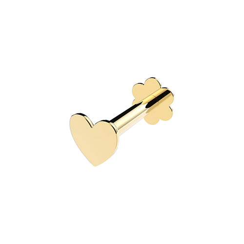 Heart Cartilage Piercing - 9ct Yellow Gold