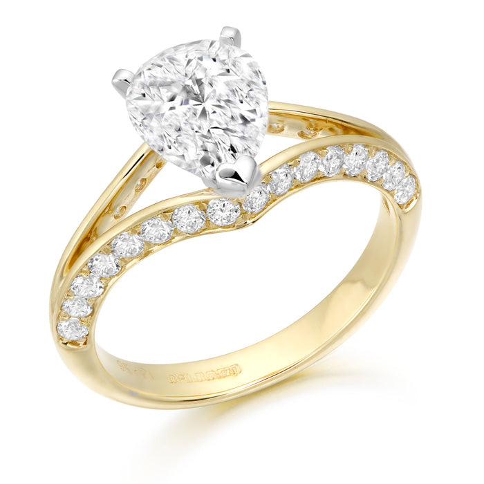 Annabelle CZ Dress Ring - 9ct Yellow Gold