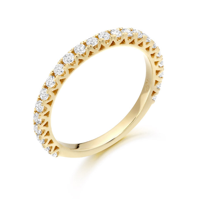 Wedding/Eternity CZ Ring- 9ct Yellow Gold