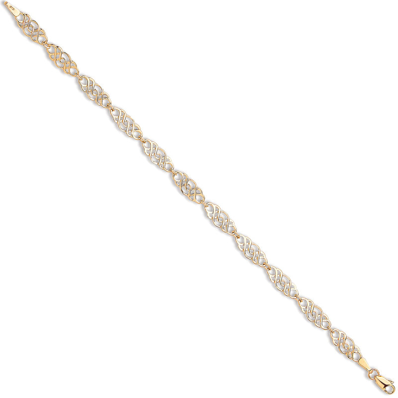 Celtic Style Ladies Bracelet - 9ct Yellow Gold