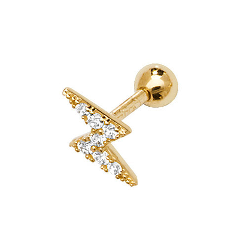 Lightening Bolt 6mm Piercing - 9ct Yellow Gold - Hanratty Jewellers